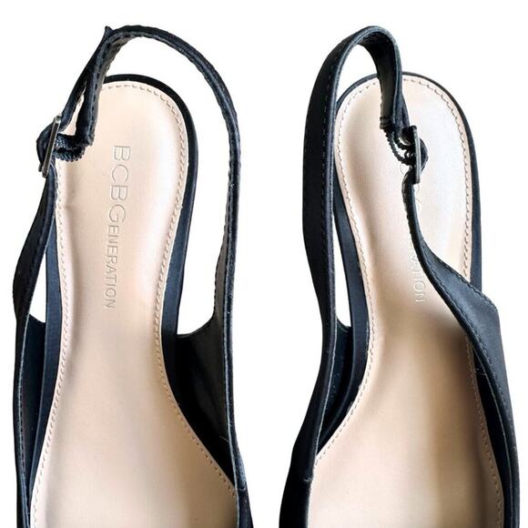 NWOT BCBG Donna 2 Slingback Pointed Toe Pump Black 6.5 - Picture 6 of 9